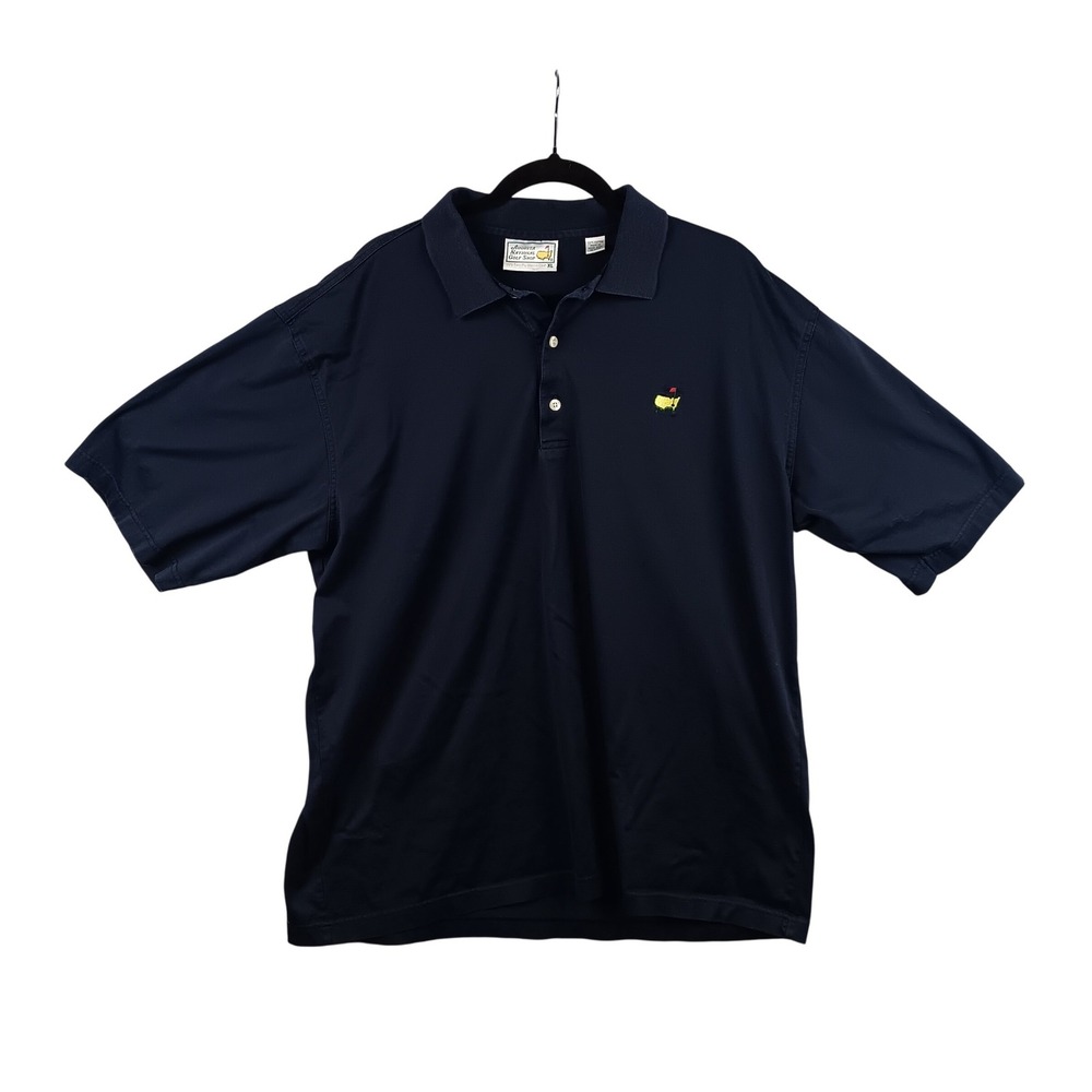 Augusta National Golf Shop Mens XL Navy Blue Polo Shirt Masters Tournament Logo